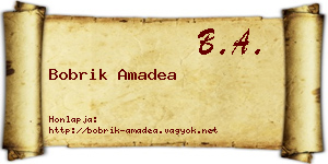Bobrik Amadea névjegykártya